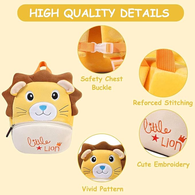 Lion Plush Bag for Boy and Girl- (2-6) Years