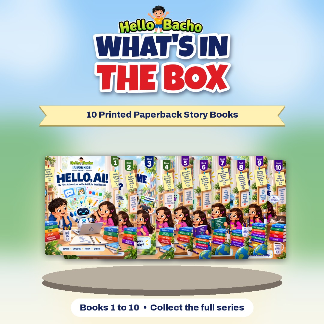 What's in the box: 10 paperback AI for Kids books