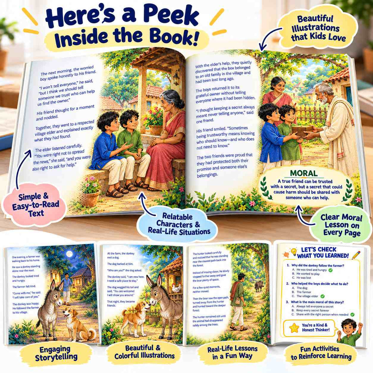 Moral Panchatantra Stories Books- Pack of 10 Books (100 Stories)