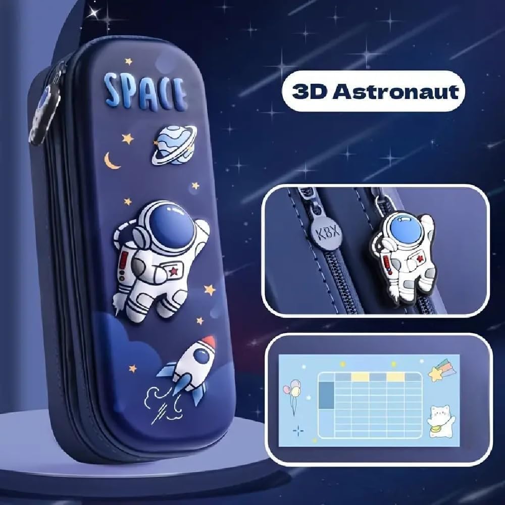 3D Cover Space Astronaut Pencil Case