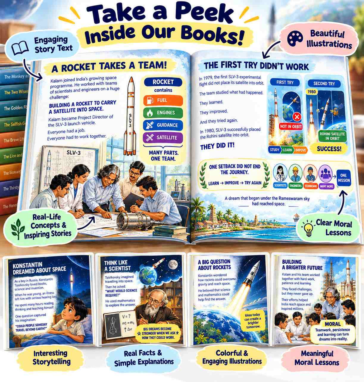 Scientist Stories- Pack of 10 Books (100 Stories)