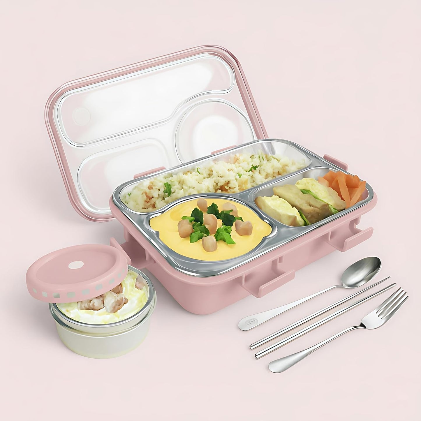 Lunch Box for Boys and Girls- Free Fork, Spoon and Chopsticks