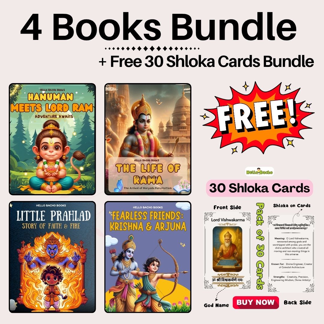 Hindu Kids Books Sale: Set of 4 Books + Free Bonus