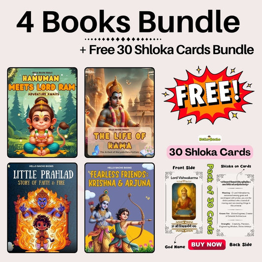 Hindu Kids Books Sale: Set of 4 Books + Free Bonus