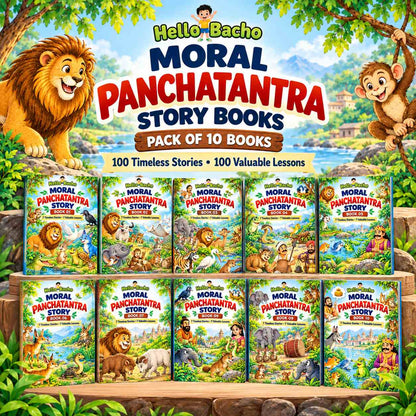 Moral Panchatantra Stories Books- Pack of 10 Books (100 Stories)
