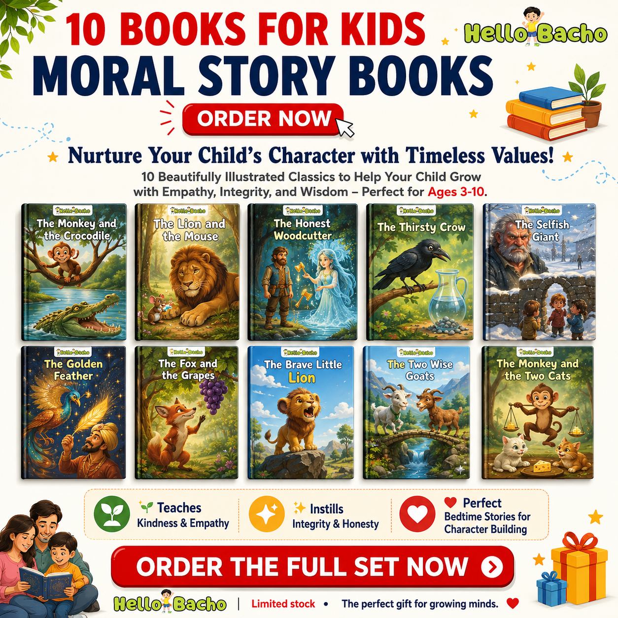 Moral Stories Books- Pack of 10 Books