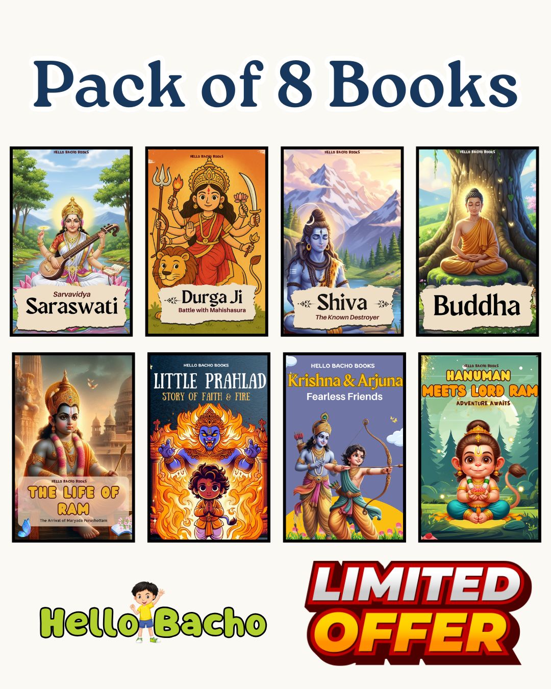 Hindu Story Books Bundle - Pack of 8 Books
