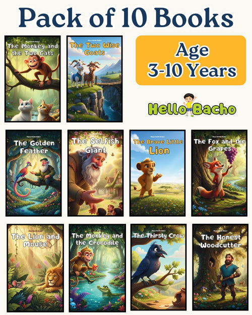 Moral Stories Books- Pack of 10 Books