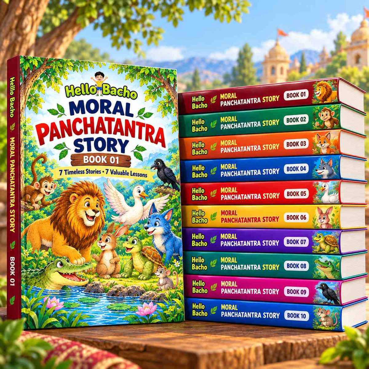 Moral Panchatantra Stories Books- Pack of 10 Books (100 Stories)