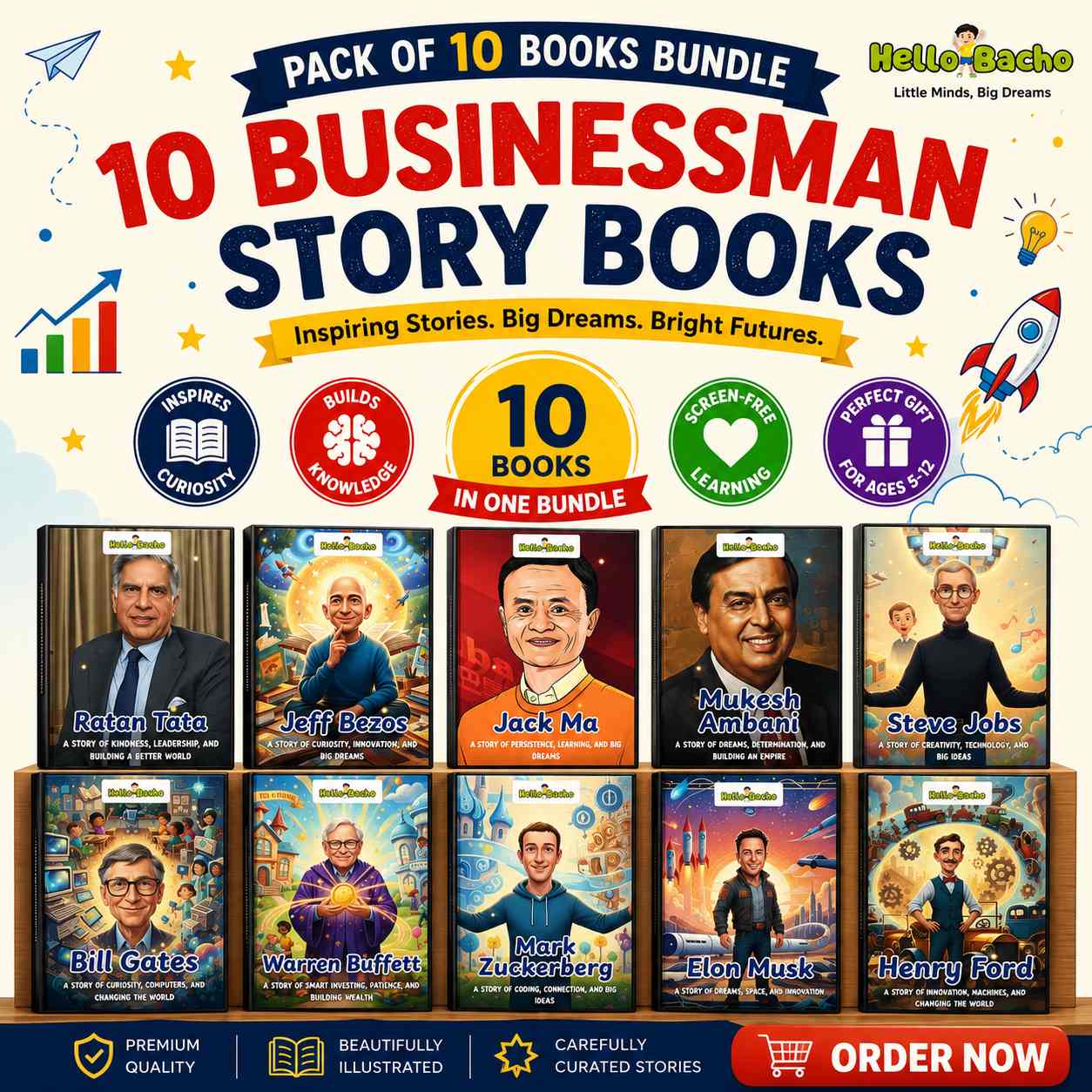 10 Scientists+ 10 Businessman - Pack of 20 Books