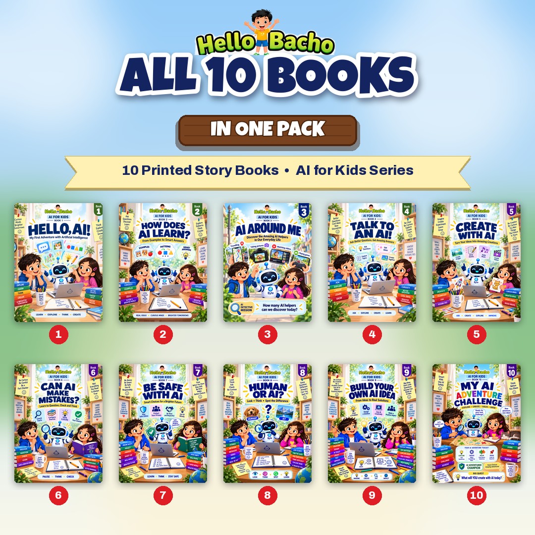 All 10 Learn AI for Kids books, Books 1 to 10