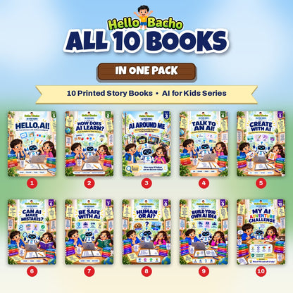 All 10 Learn AI for Kids books, Books 1 to 10