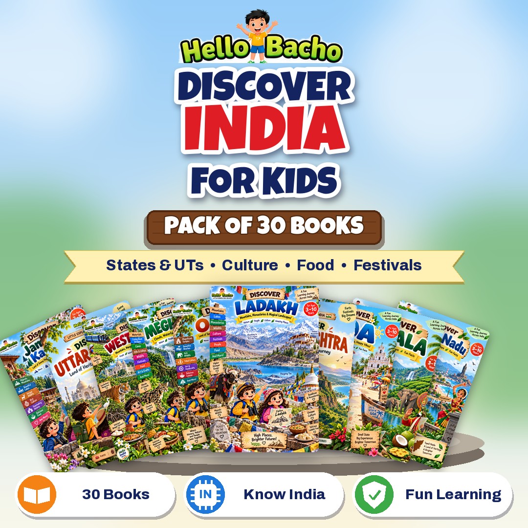 Hello Bacho Discover India books for kids, pack of 30 books