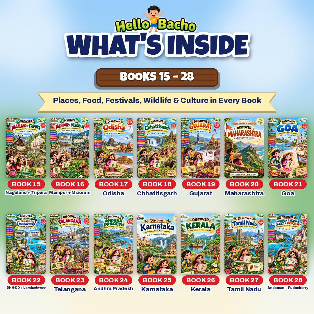 What's inside Books 15 to 28 of Discover India: Central, West and South India