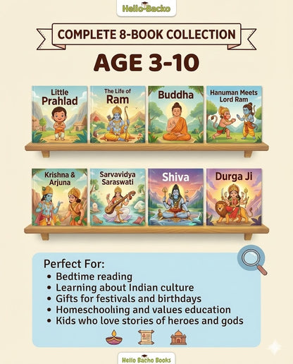 Hindu Story Books Bundle - Pack of 8 Books